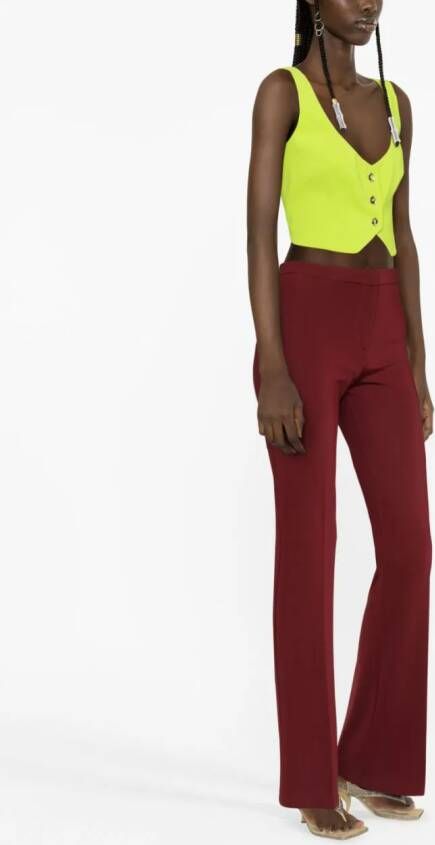 PINKO high-waist flared trousers Rood