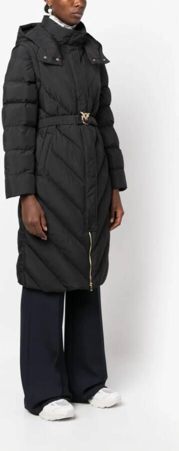 PINKO Jas met capuchon Zwart