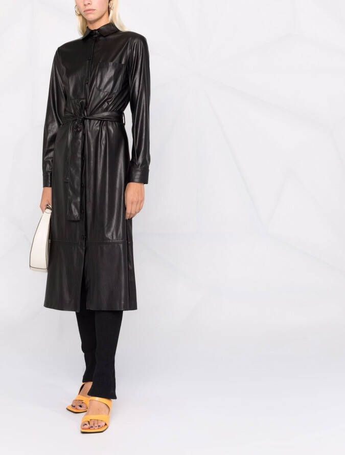 PINKO Jurk van imitatieleer Zwart