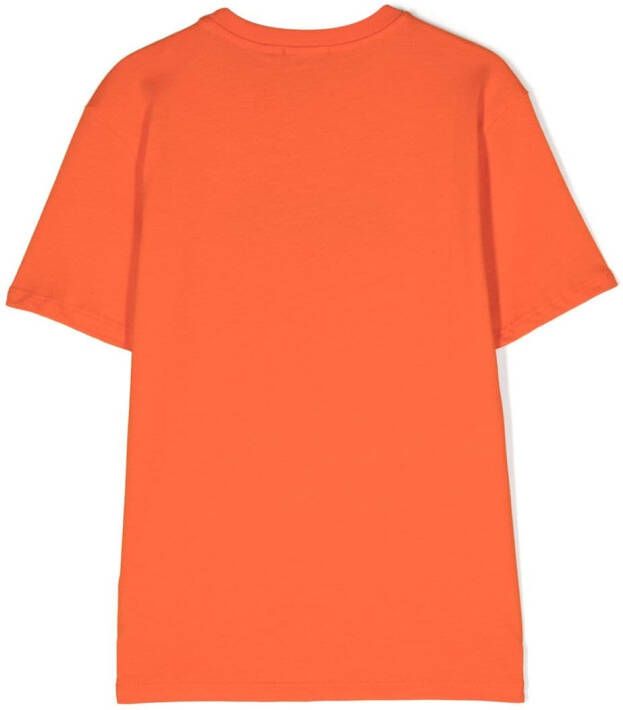 Pinko Kids T-shirt met geborduurd logo Oranje