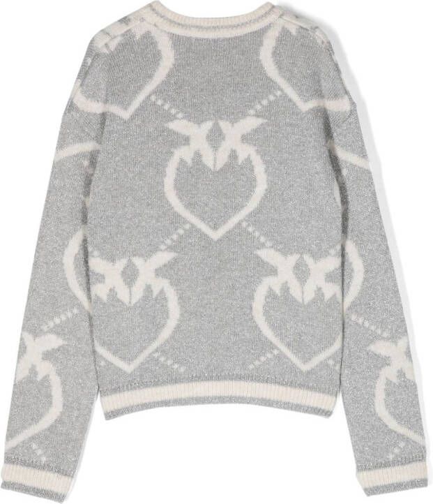 Pinko Kids Intarsia trui Wit