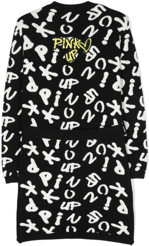 Pinko Kids Intarsia vest Zwart