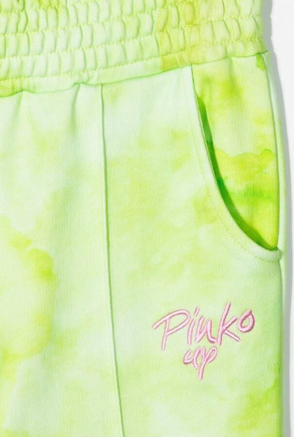 Pinko Kids Joggingbroek met geborduurd logo Groen