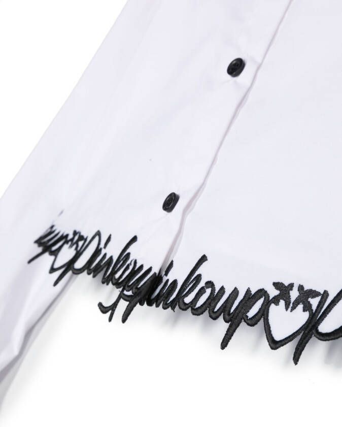 Pinko Kids Shirt met geborduurd logo Wit