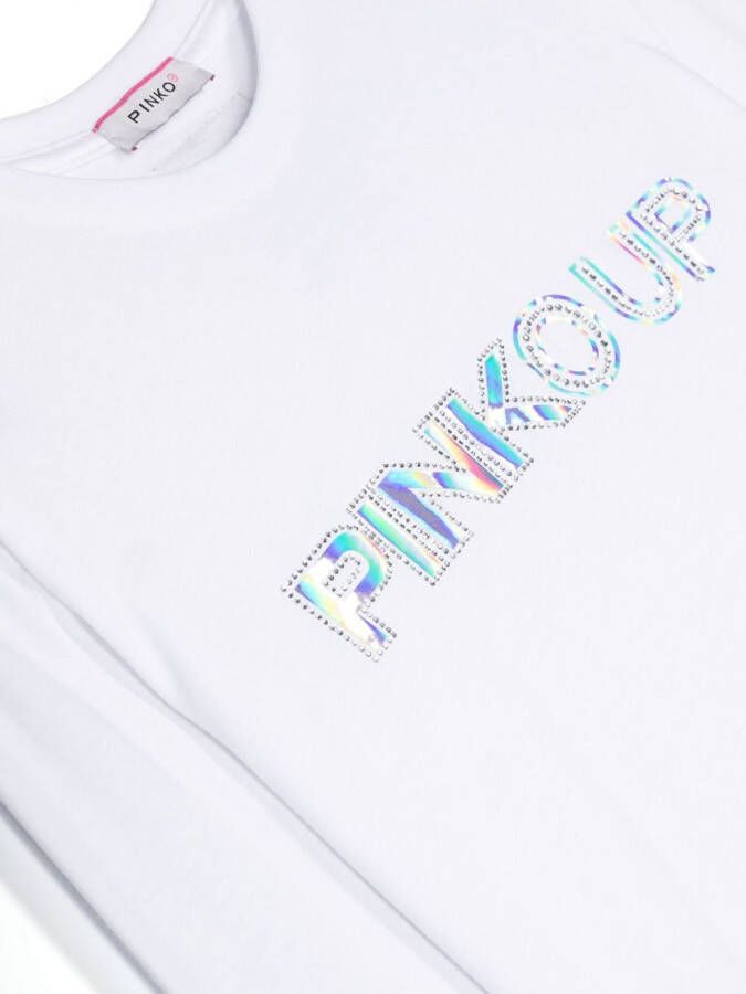 Pinko Kids T-shirt met logopatch Wit