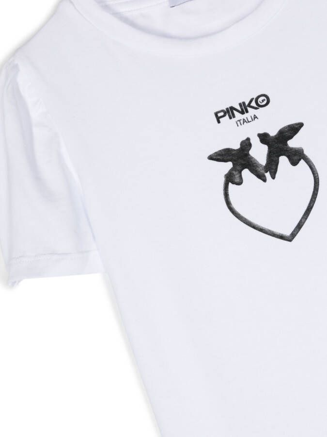 Pinko Kids T-shirt met logoprint Wit