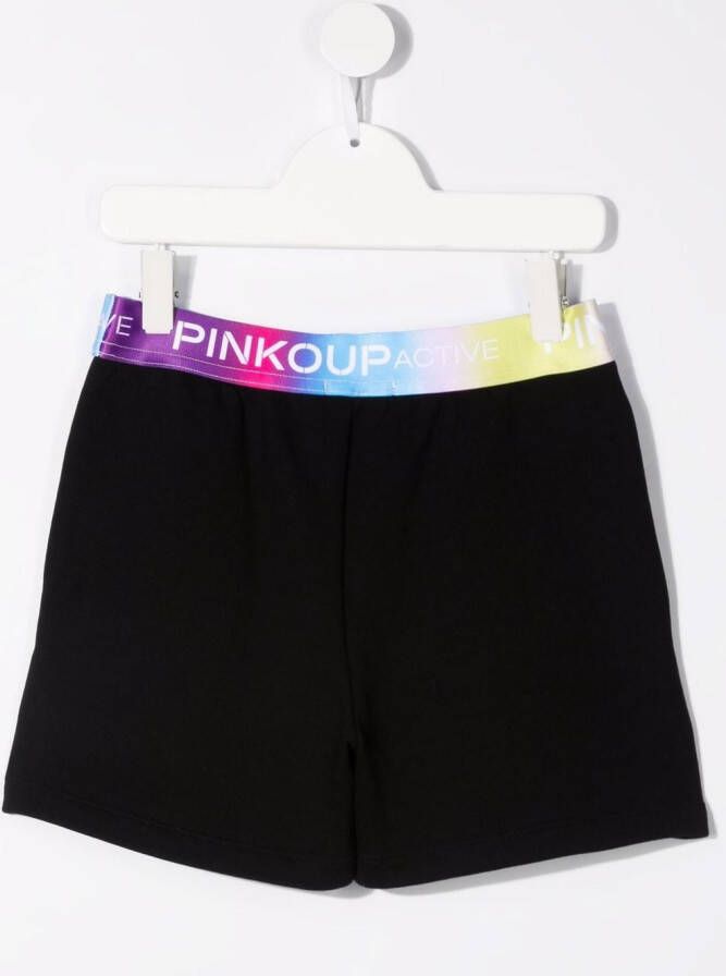 Pinko Kids Shorts met logoband Zwart