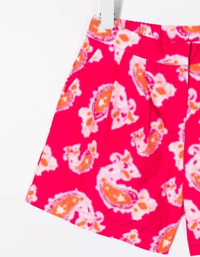 Pinko Kids Shorts met paisley-print Roze