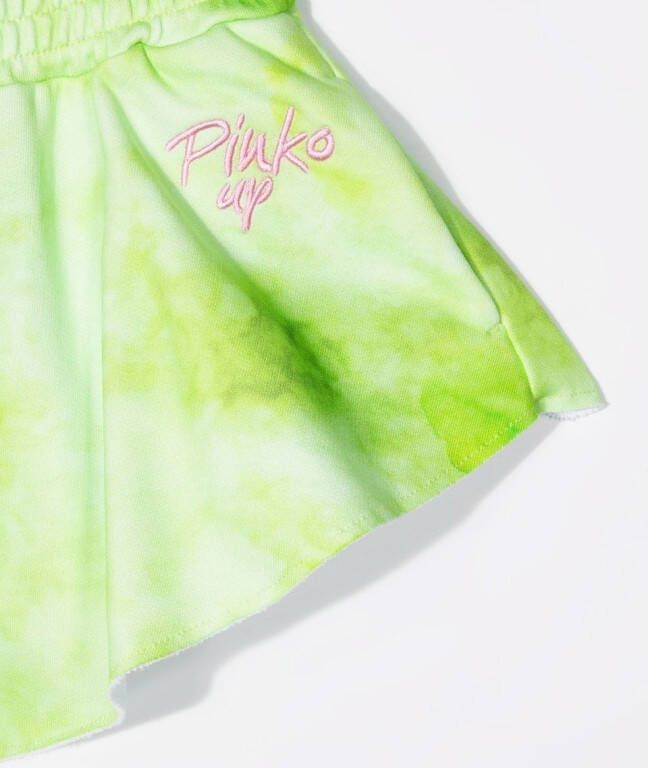 Pinko Kids Shorts met tie-dye print Groen