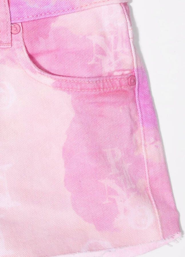 Pinko Kids Shorts met tie-dye print Roze