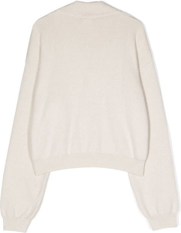 Pinko Kids Trui met geborduurd logo Beige