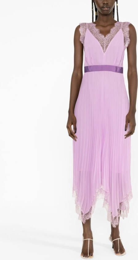 PINKO Geplooide midi-jurk Roze