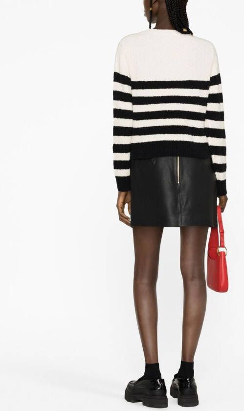 PINKO Leren mini-rok Zwart