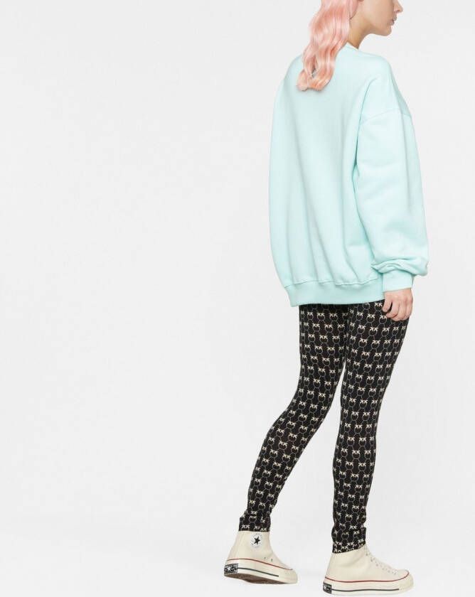 PINKO Legging met logo patroon Zwart