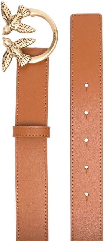PINKO Leren riem Bruin