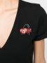 PINKO T-shirt met geborduurd logo Zwart - Thumbnail 5