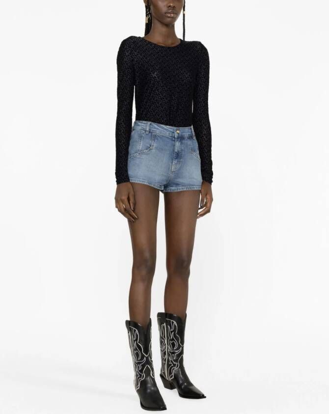 PINKO Semi-doorzichtig T-shirt Zwart