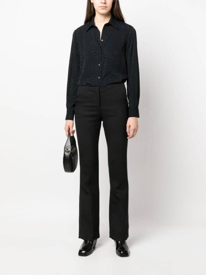 PINKO Blouse met logo jacquard Zwart