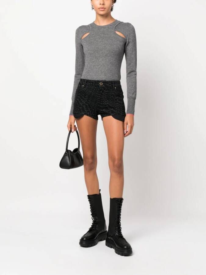PINKO Shorts met logoprint Zwart