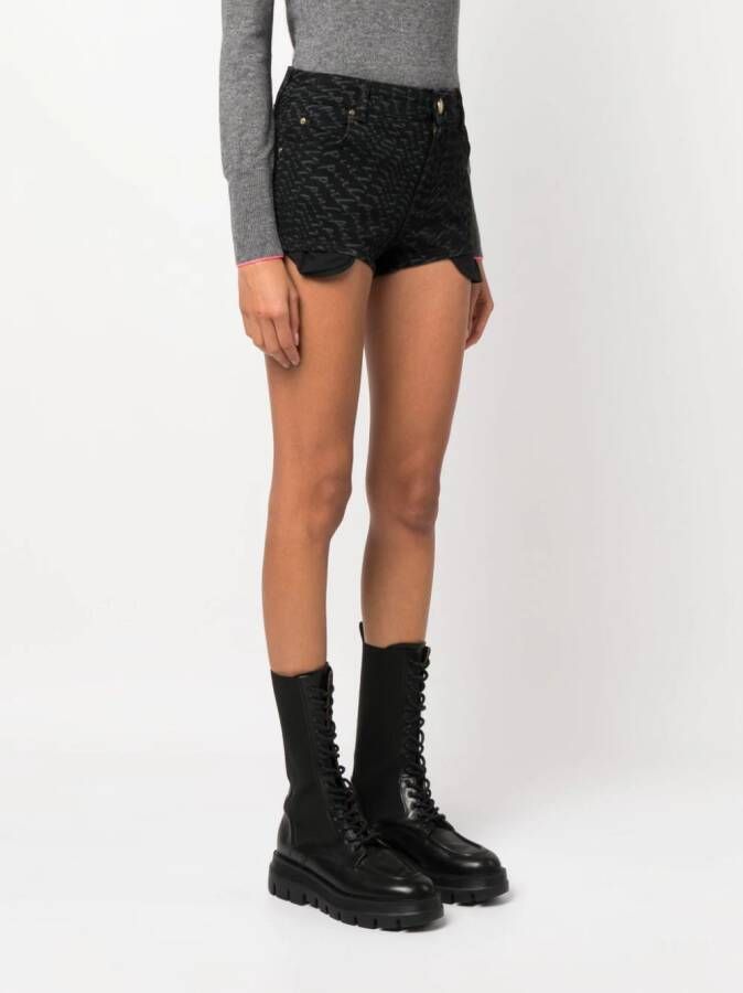 PINKO Shorts met logoprint Zwart
