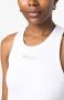 PINKO logo-print ribbed tank top Wit - Thumbnail 5