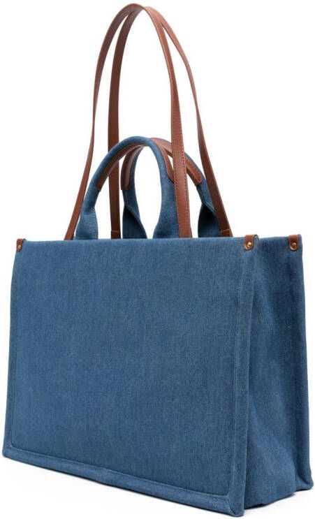 PINKO Shopper met pailletten Blauw