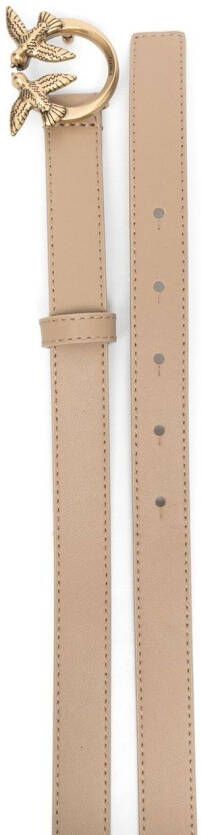 PINKO Leren riem Beige