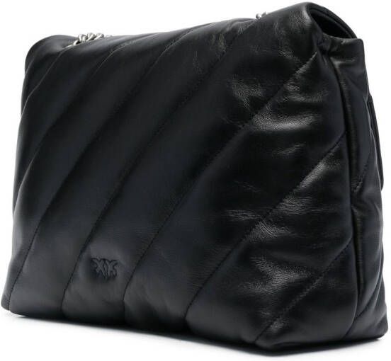 PINKO Love Baby Puff leren crossbodytas Zwart