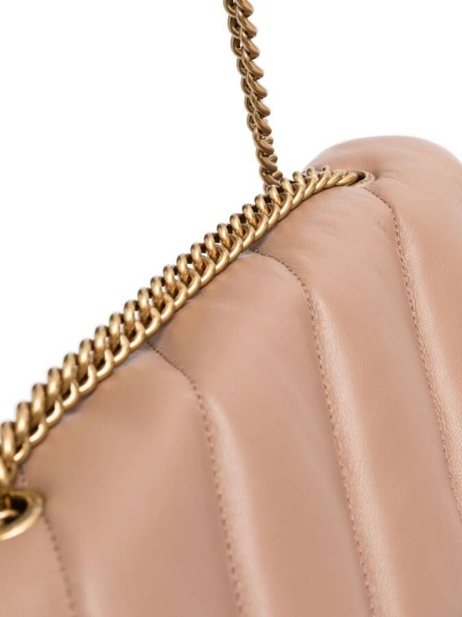 PINKO Love Big Puff leather shoulder bag Beige