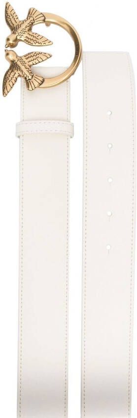 PINKO Leren riem Wit