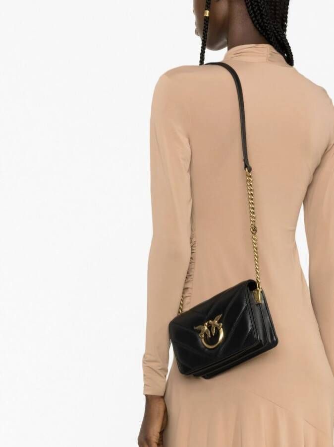 PINKO Love gewatteerde crossbodytas Zwart