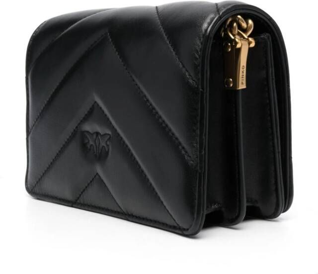 PINKO Love gewatteerde crossbodytas Zwart