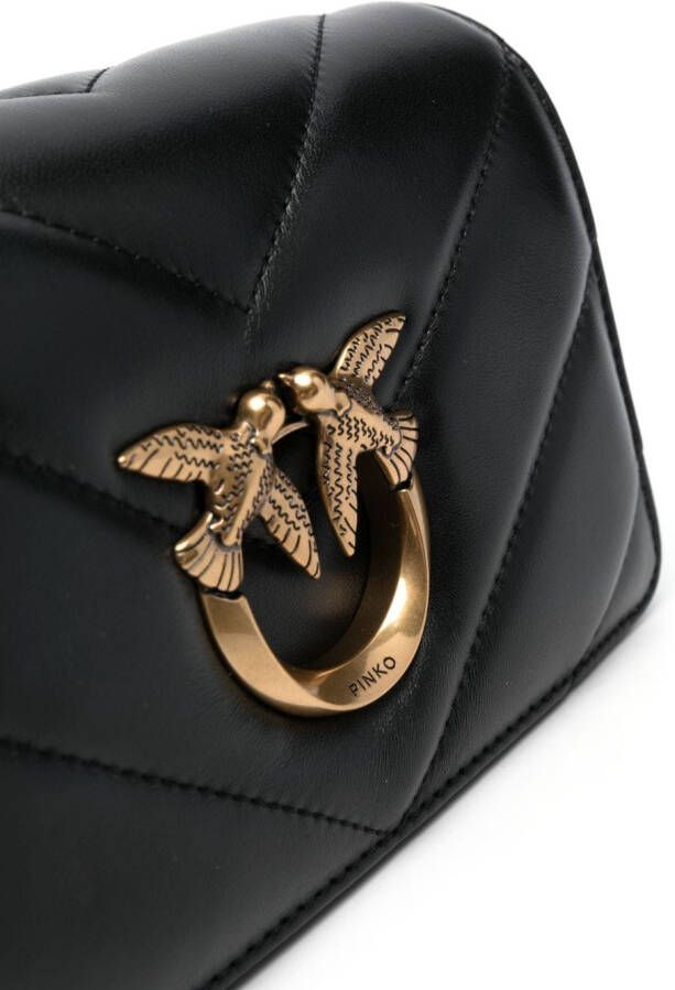 PINKO Love gewatteerde crossbodytas Zwart