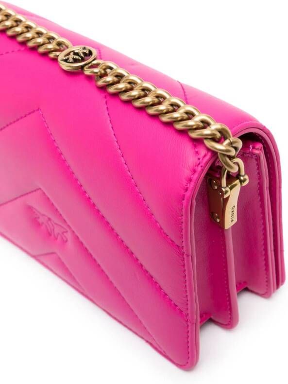 PINKO Love Click kleine crossbodytas Roze
