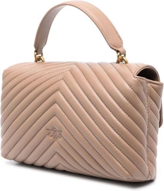 PINKO Love gewatteerde schoudertas Beige