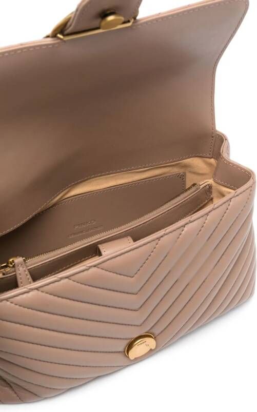 PINKO Love gewatteerde schoudertas Beige