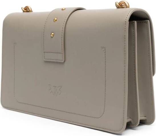 PINKO Love leren crossbodytas Beige