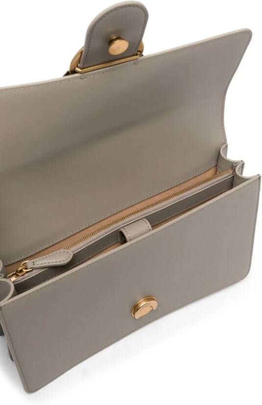 PINKO Love leren crossbodytas Beige