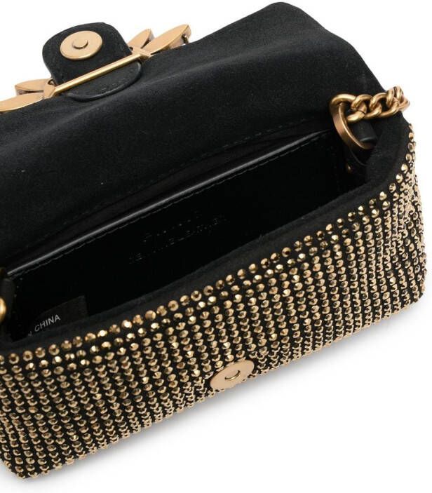 PINKO Love Micro Puff kleine tas Zwart
