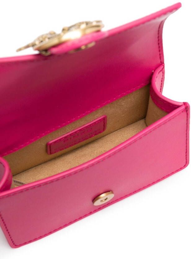 PINKO Love kleine crossbodytas Roze