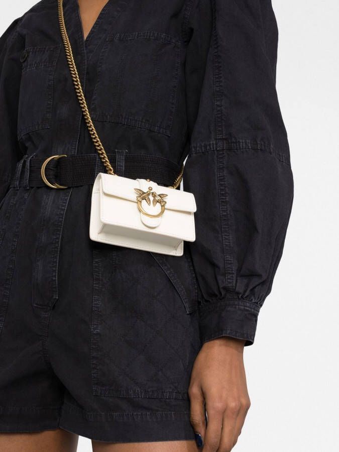 PINKO Love kleine crossbodytas Wit