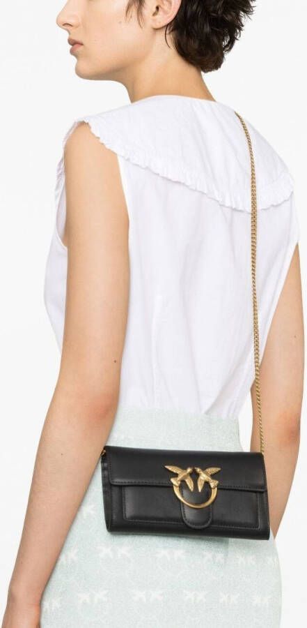 PINKO Love Icon kleine crossbodytas Zwart