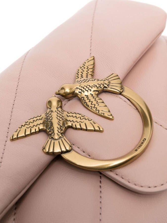 PINKO Love kleine crossbodytas Roze