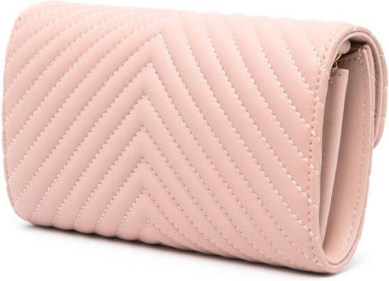 PINKO Love One leren crossbodytas Roze