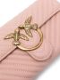 PINKO Love One leren crossbodytas Roze - Thumbnail 4