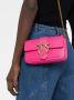 PINKO Love One Pocket leren crossbodytas Roze - Thumbnail 3