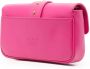 PINKO Love One Pocket leren crossbodytas Roze - Thumbnail 4