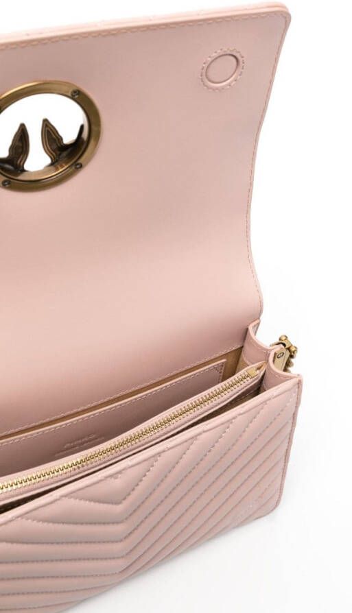 PINKO Love gewatteerde crossbodytas Roze