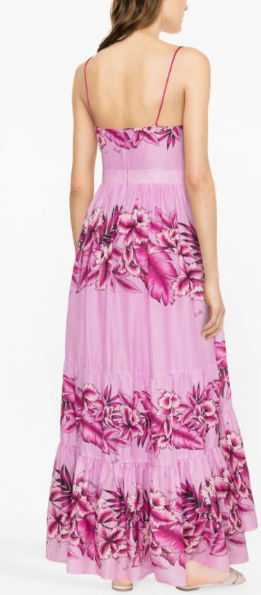 PINKO Maxi-jurk met bloemenprint Roze