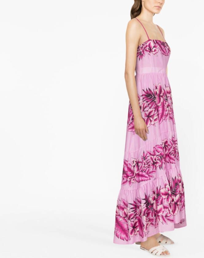 PINKO Maxi-jurk met bloemenprint Roze